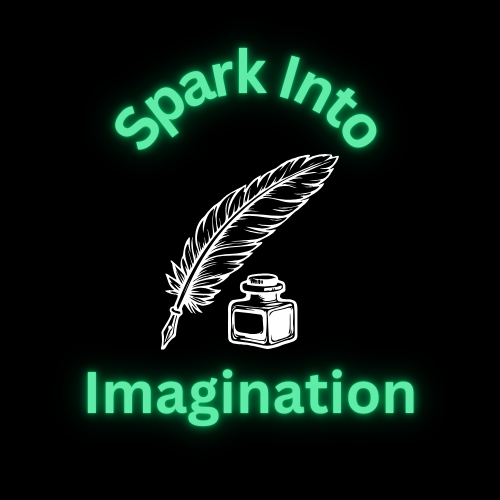 Spark Into Imagination logo. Ink and Quill with company name.